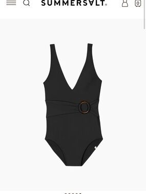 Summersalt BROWN V-Neck Belted One-Piece Swimsuit